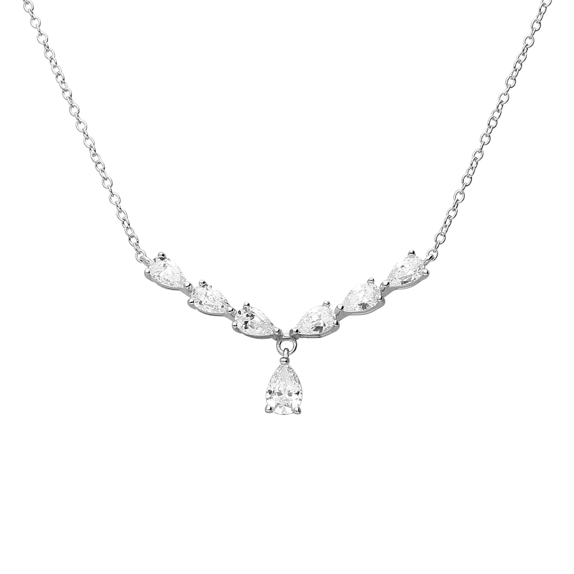 Diamonfire Statement-Halskette mit Zirkonia-Tropfen
