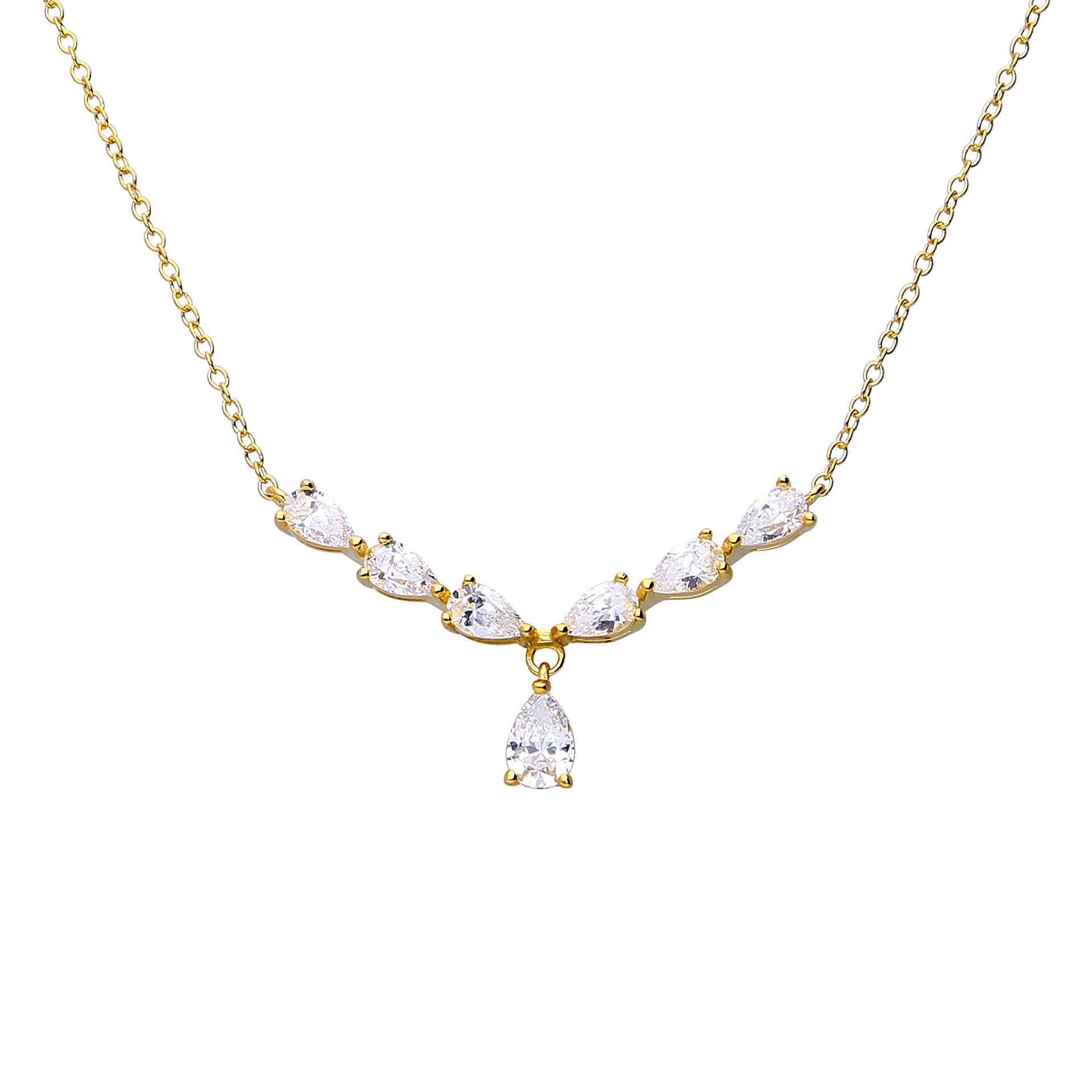 Diamonfire Statement-Halskette mit Zirkonia-Tropfen