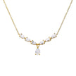 Diamonfire Statement Teardrop Zirconia Necklace
