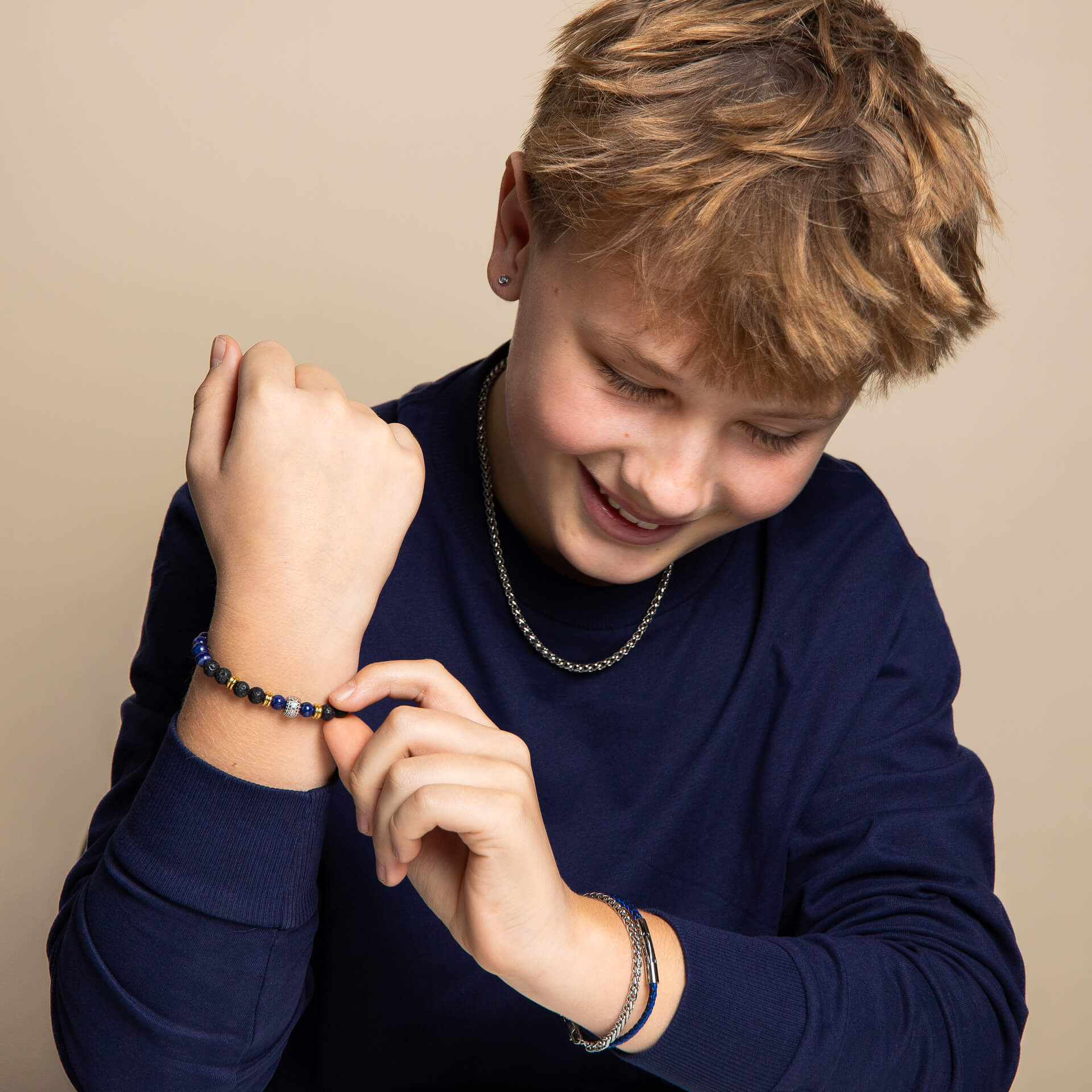 Fred Bennett Smaller Fit Stainless Steel Wheat Chain Bracelet