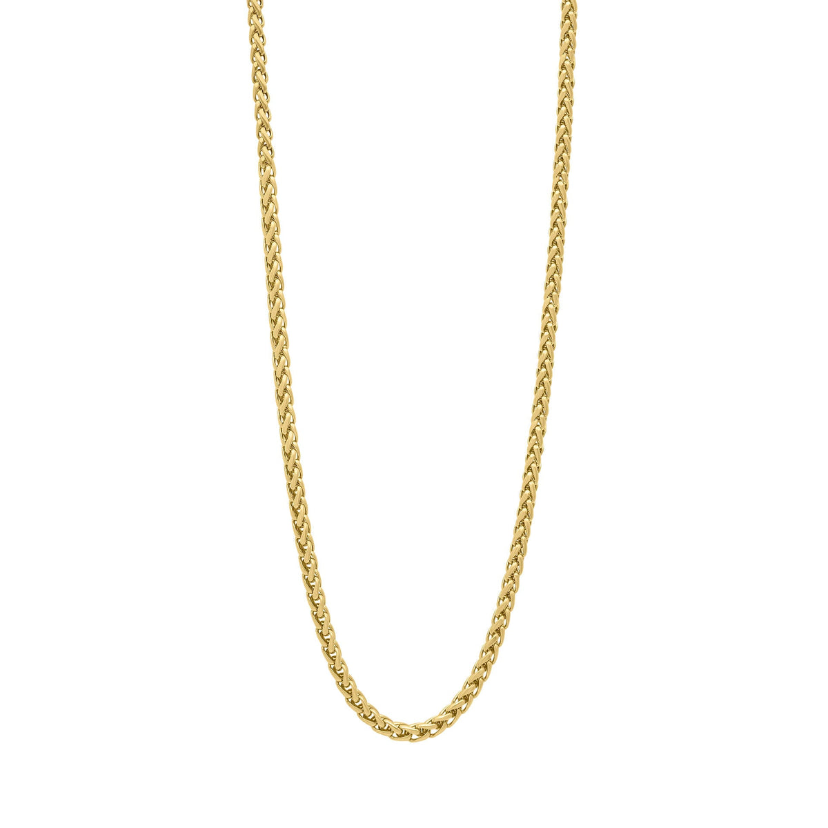 Fred Bennett Smaller Fit Stainless Steel Wheat Chain Necklace