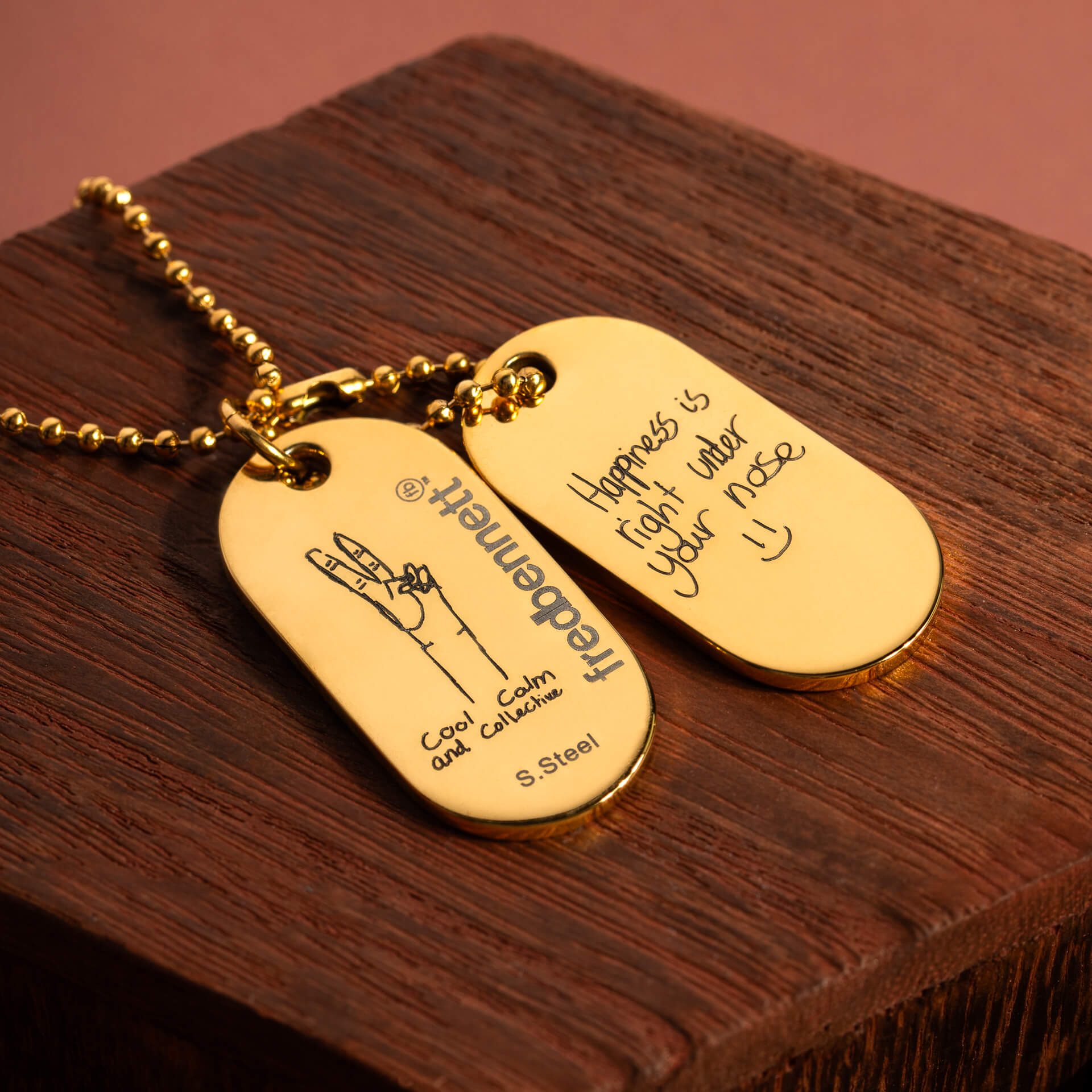 Fred Bennett Double Oval Dog Tag Necklace