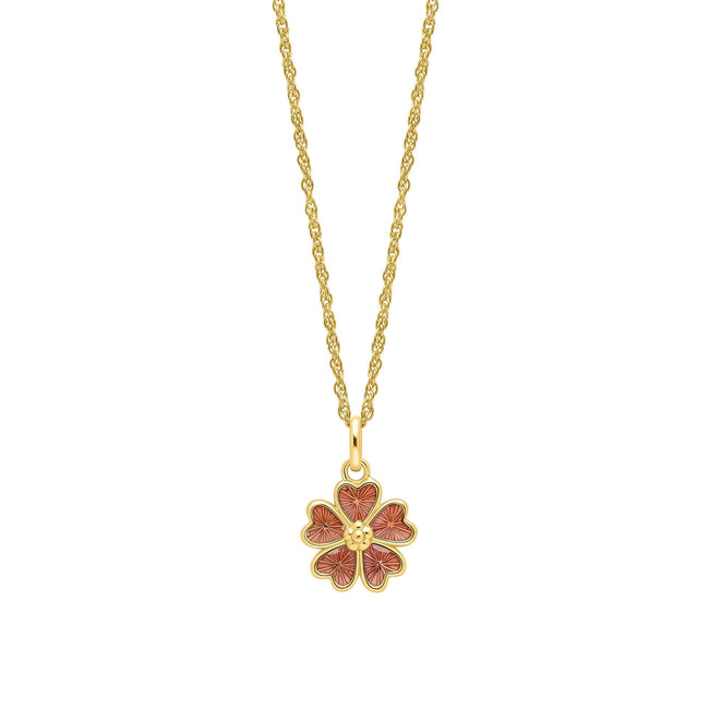 Laura Ashley Silver Riverly Ditsy Guilloche Flower Necklace