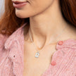 Laura Ashley Silver Foscot Damask White Topaz Necklace