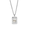 Laura Ashley Silver Foscot Damask White Topaz Necklace