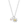 Laura Ashley Silver Kids Everingham Meadow Daisy Charm Necklace
