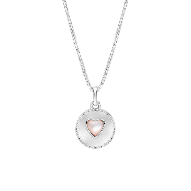 Laura Ashley Silber Rosmere Love Heart Schiebe-Medaillon für Kinder