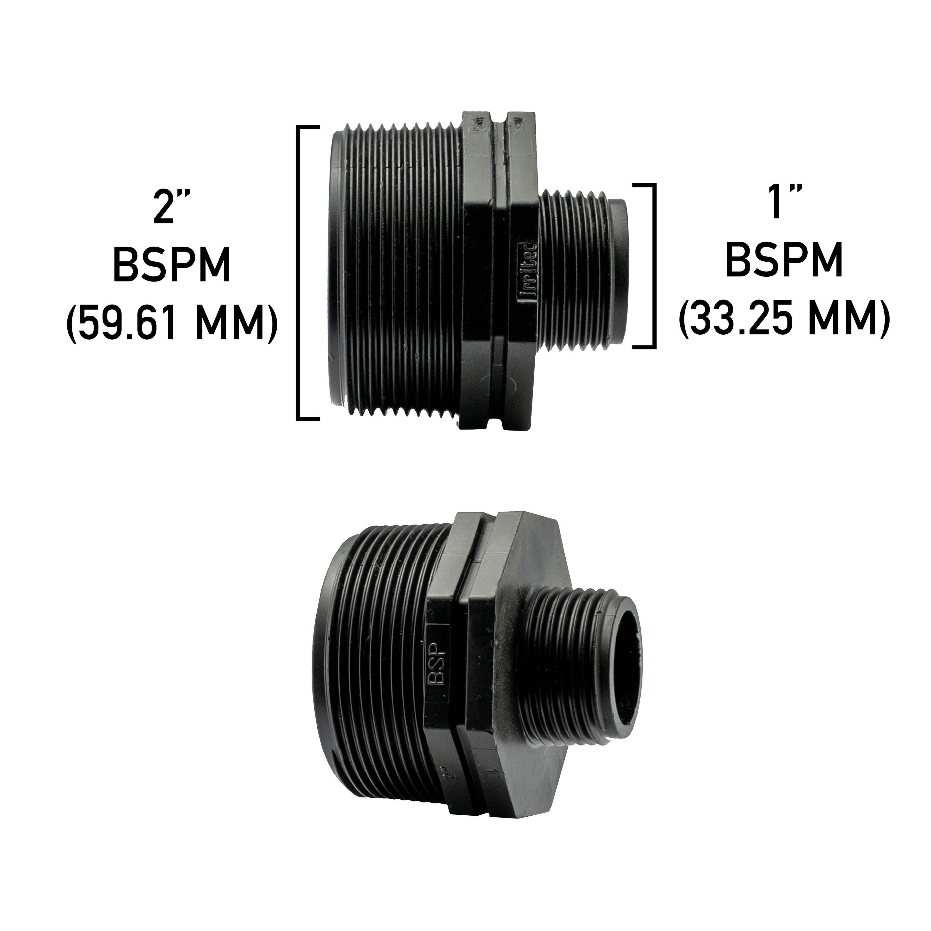 Reducing Nipple 2” BSP – 1” BSP Male