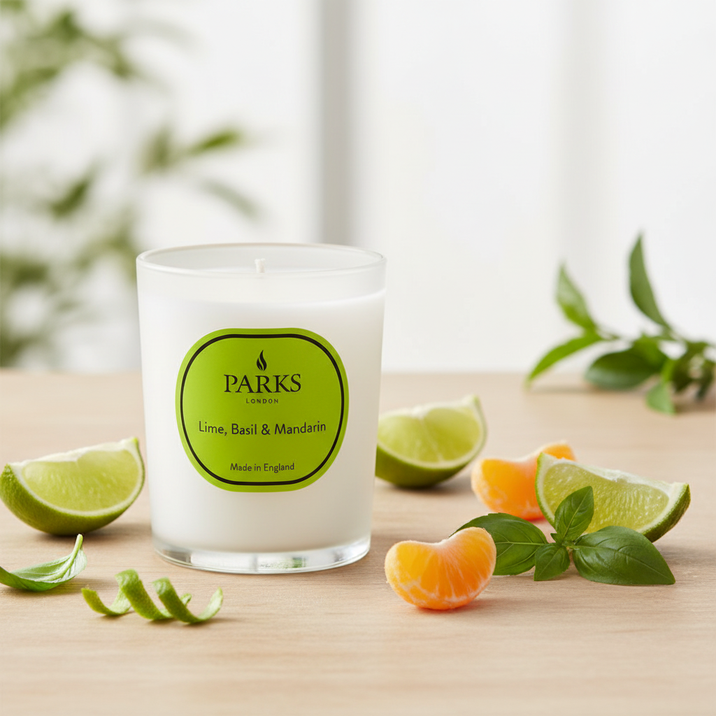 LIME, BASIL & MANDARIN CANDLE 180G