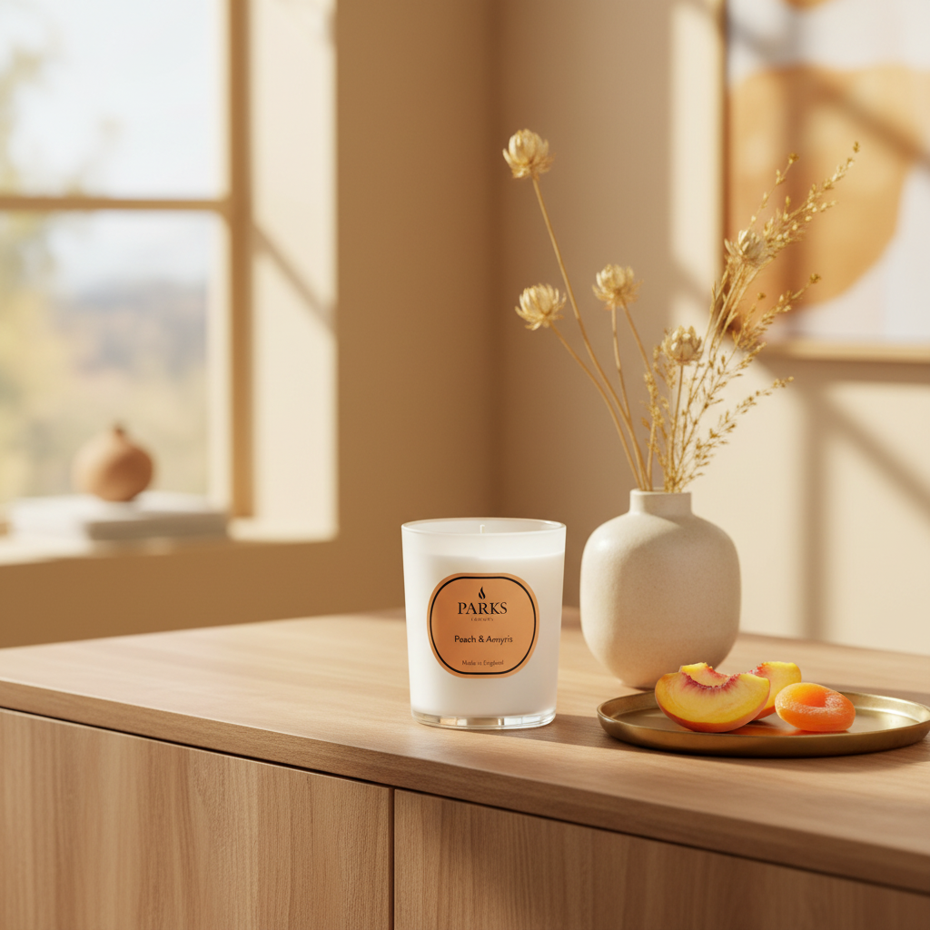 PEACH & AMYRIS CANDLE 180G