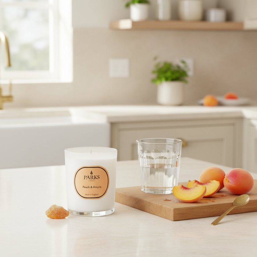 PEACH & AMYRIS CANDLE 180G