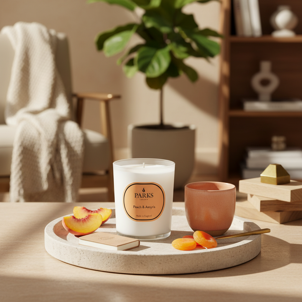 PEACH & AMYRIS CANDLE 180G