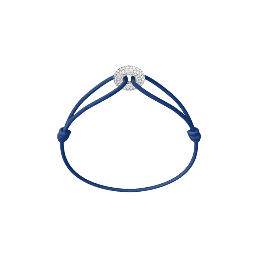 Mini Silver Soho Pavé Cord Bracelet