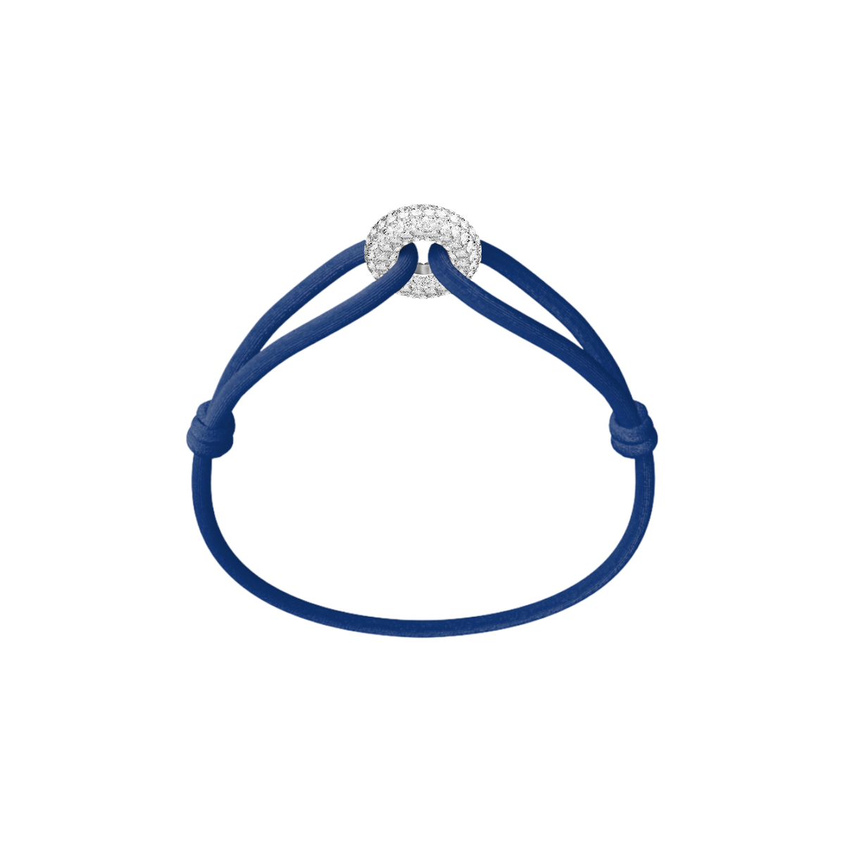 Silver Soho Pavé Cord Bracelet