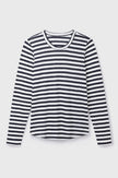 Long Sleeve Striped Linen T-shirt