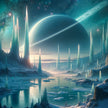 Nebula Ice Spires Canvas