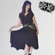 Necessary Evil Evaki Gothic Hi-Low Dress - Bat Wing Hem with Pockets UK Made