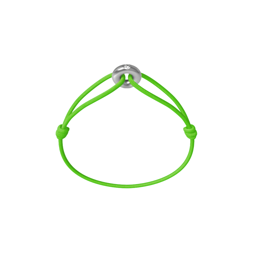 Mini Silver Soho Diamond Cord Bracelet