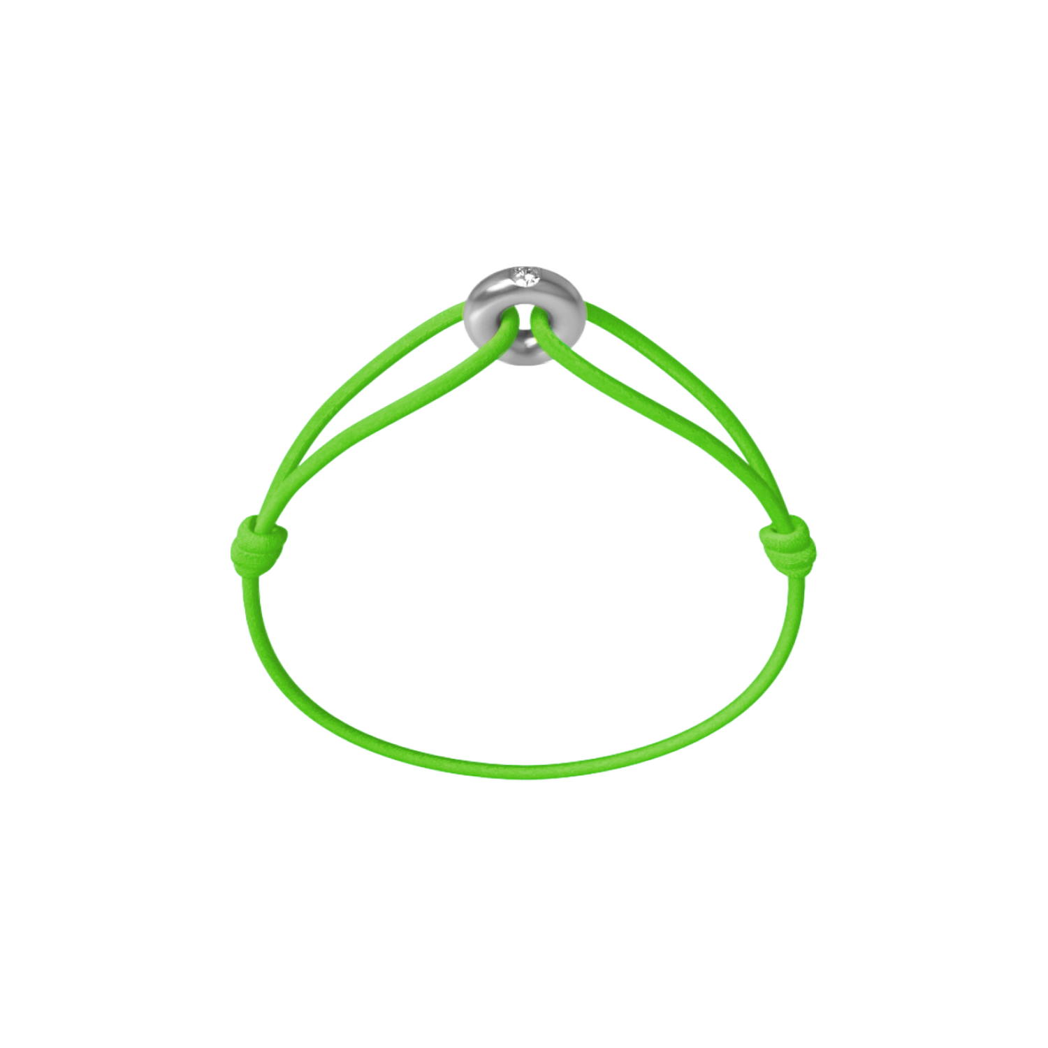 Mini Silver Soho Diamond Cord Bracelet