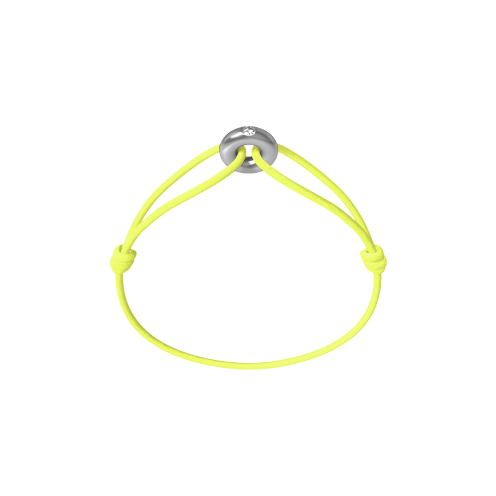 Mini Silver Soho Diamond Cord Bracelet