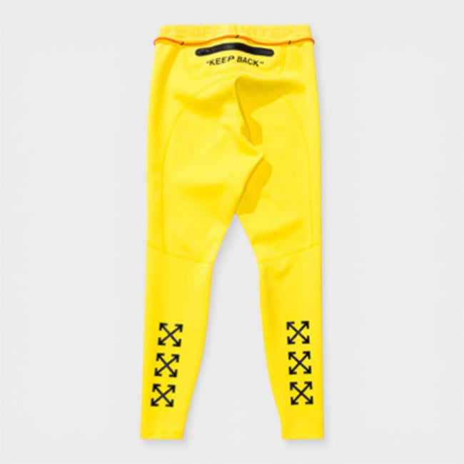 Off-White Arrow Lauf-Tights Gelb Schwarz
