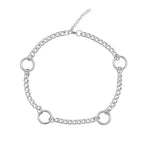 Aura O Ring Curb Chain Choker Necklace
