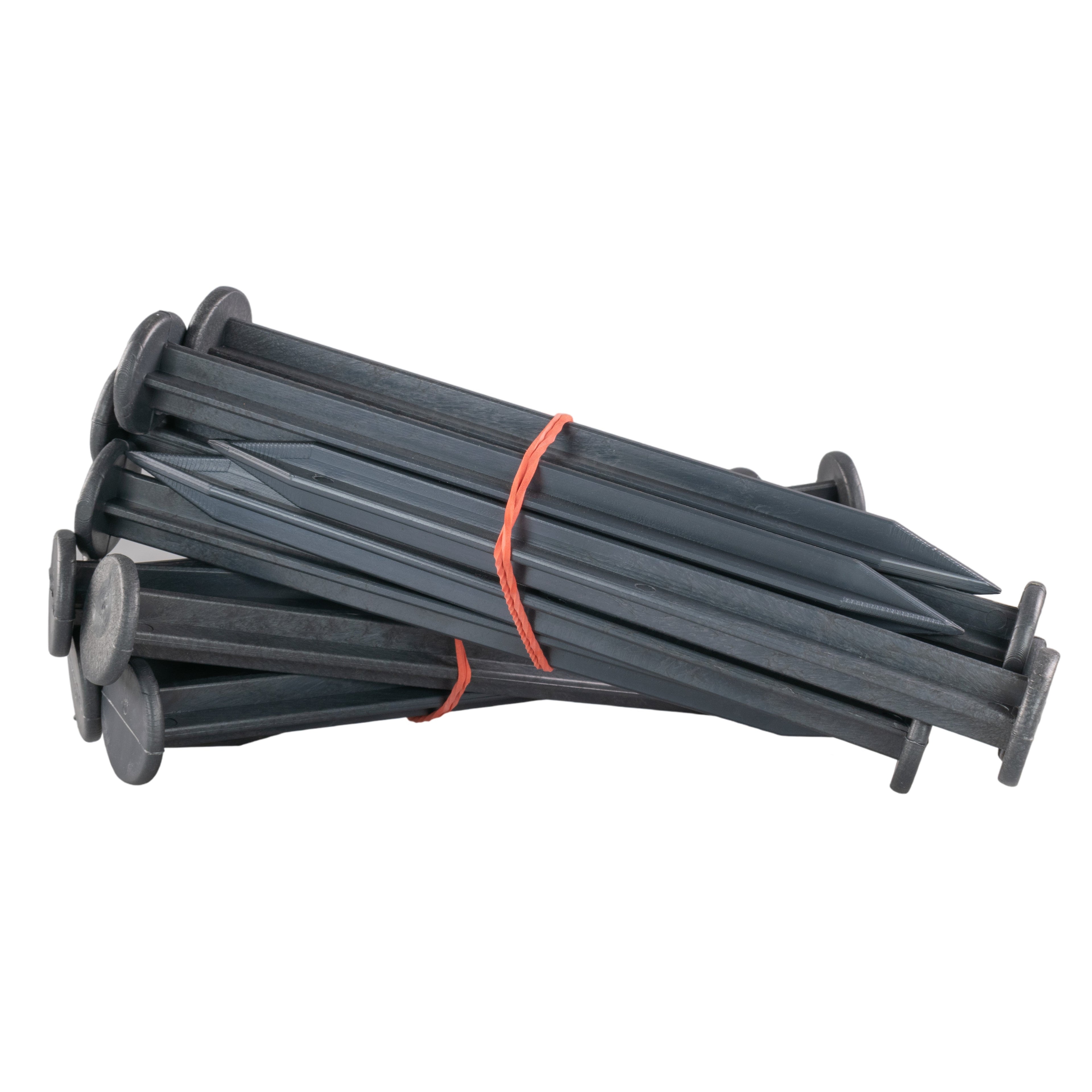 Lawn Border Set, Easy Border 100mm Black 10m With Pegs