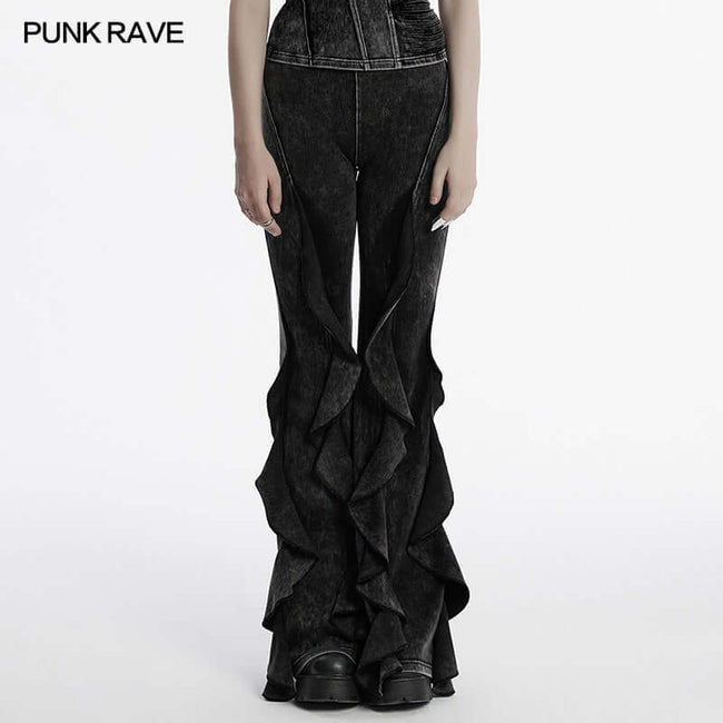 Punk Rave Breen Doomsday Wasteland Bell Flared Trousers