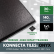 20mm Onyx EPDM Rubber Gym Tiles