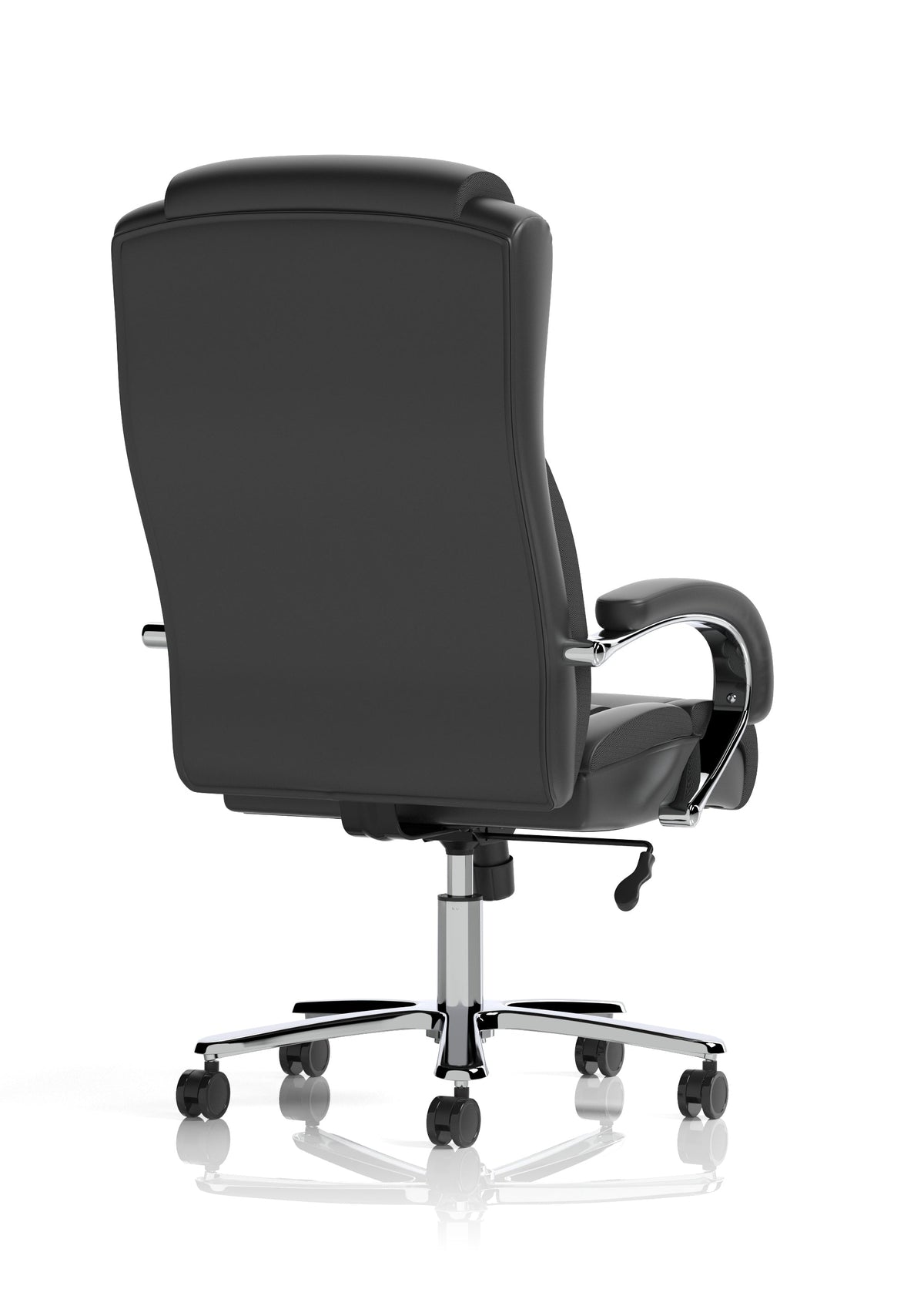 Silla de oficina de alto rendimiento Austin, tapizada en poliuretano negro