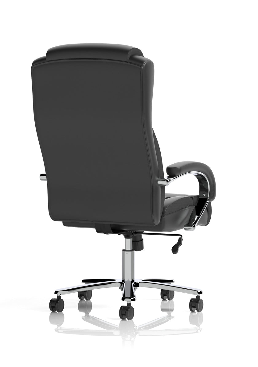 Silla de oficina de alto rendimiento Austin, tapizada en poliuretano negro