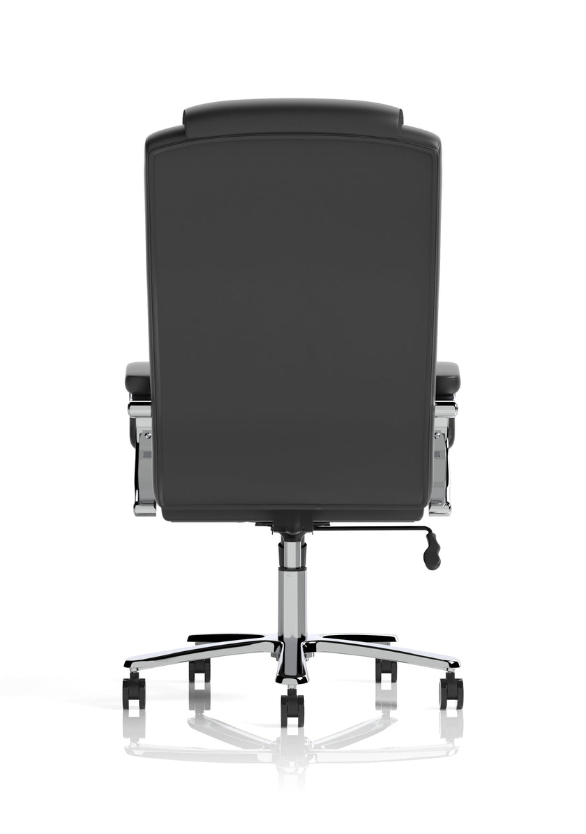 Silla de oficina de alto rendimiento Austin, tapizada en poliuretano negro
