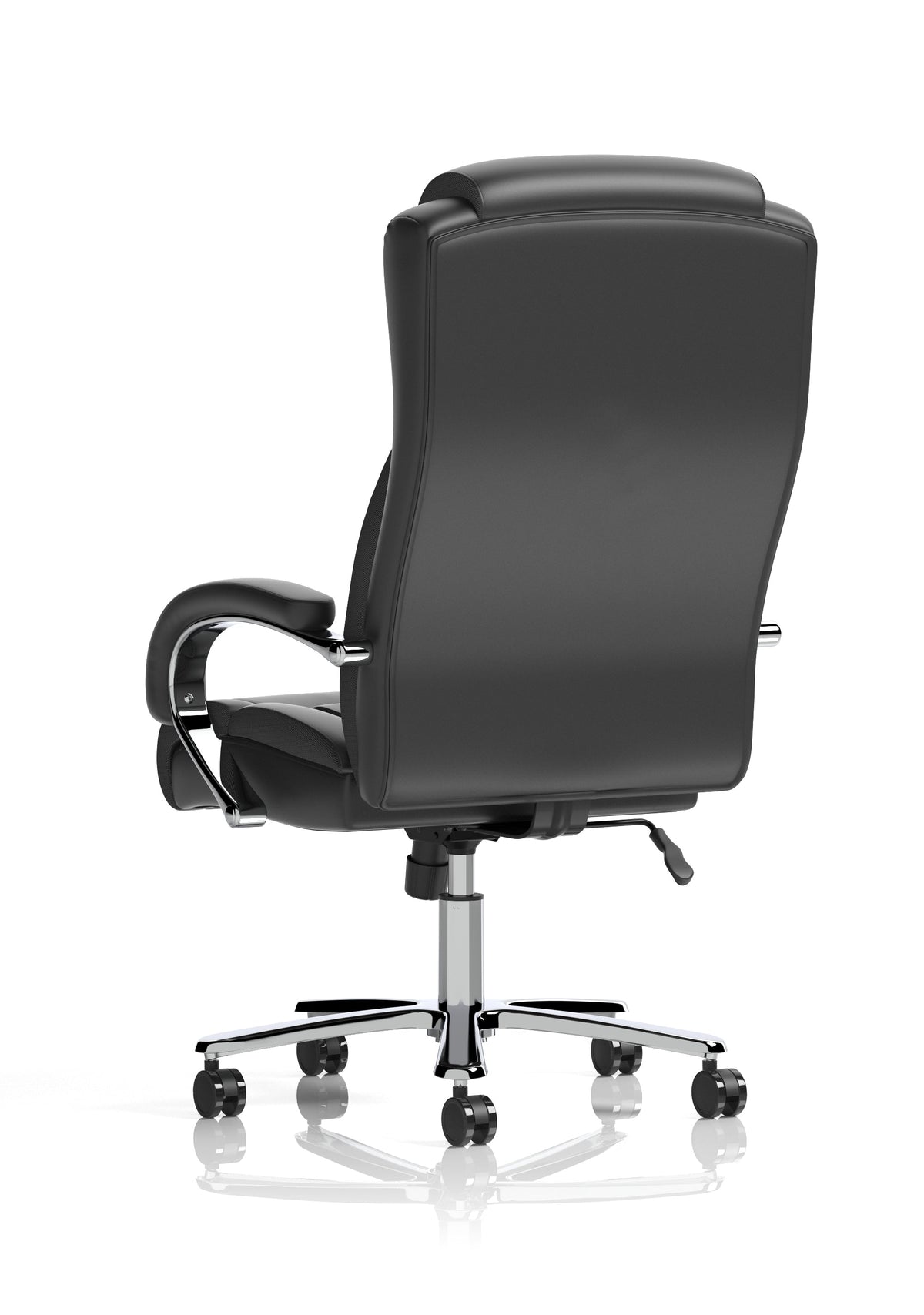 Silla de oficina de alto rendimiento Austin, tapizada en poliuretano negro