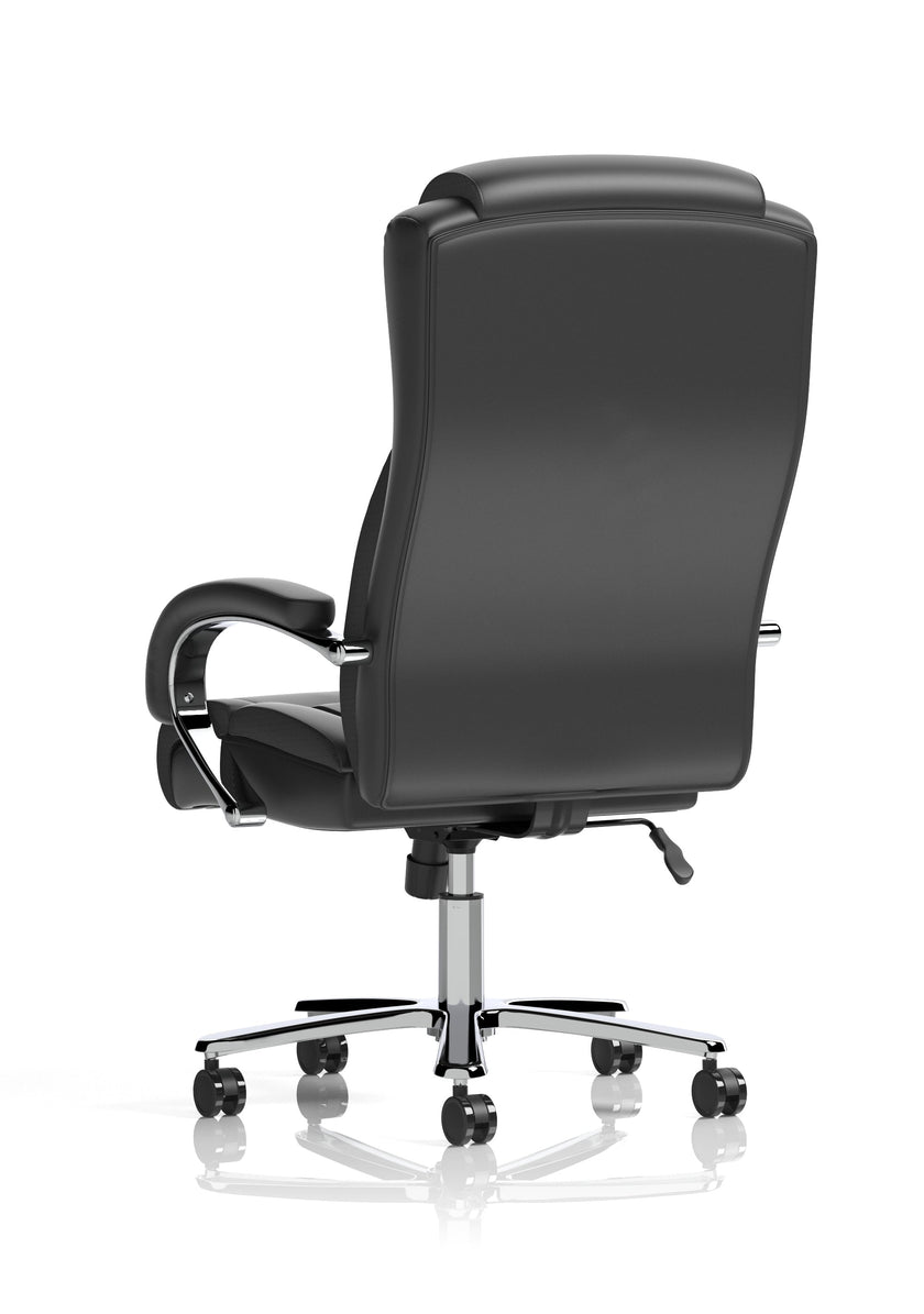 Silla de oficina de alto rendimiento Austin, tapizada en poliuretano negro