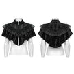 Punk Rave Elysia Velvet Ruffle Goth Shawl in Black