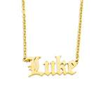 Collar con nombre personalizado en inglés antiguo