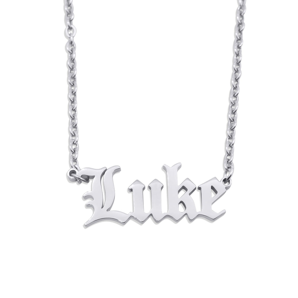 Collar con nombre personalizado en inglés antiguo