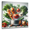 Veggie Splash Kitchen Canvas