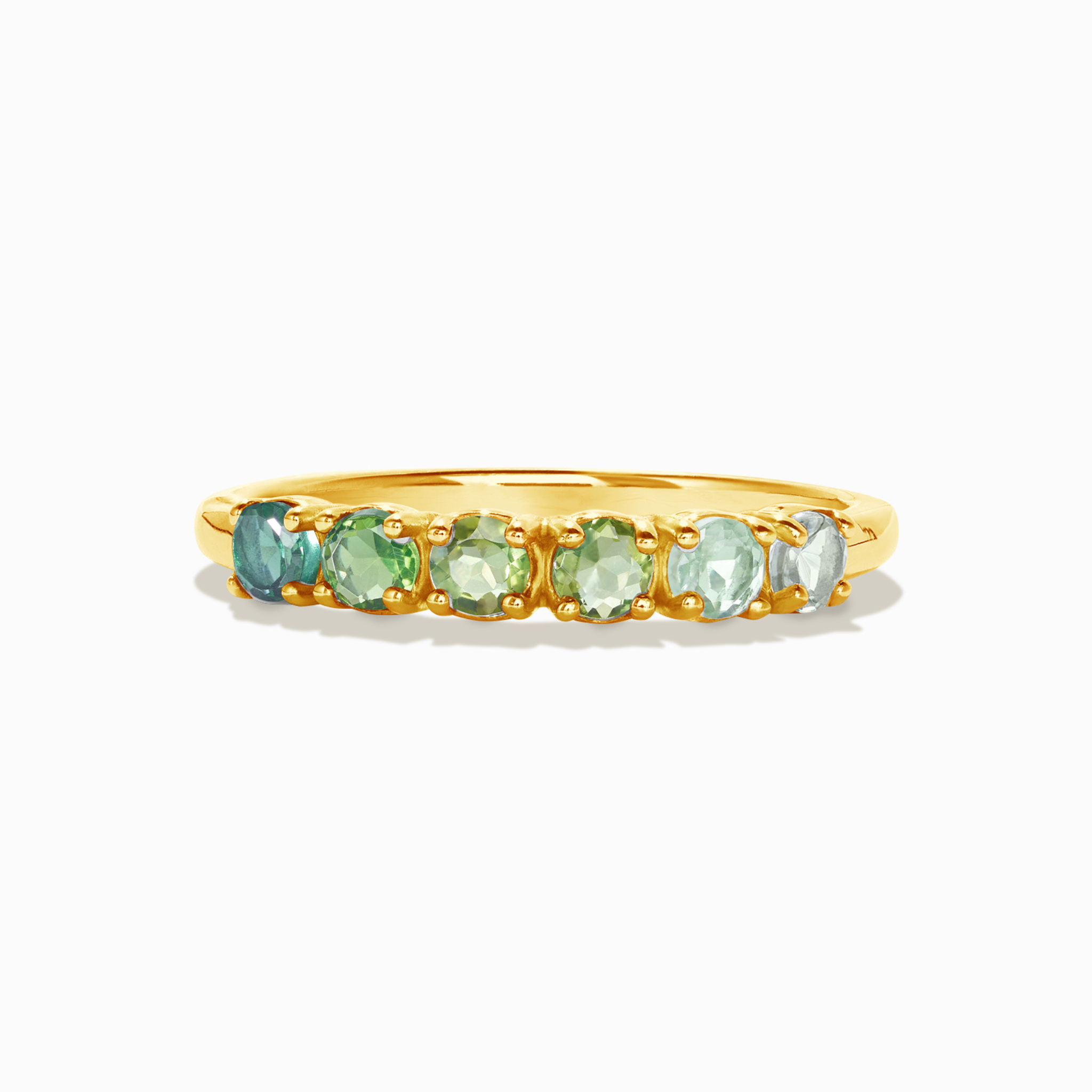 Ombre-Grün-Turmalin-Eternity-Ring in 18 Karat Gold Vermeil