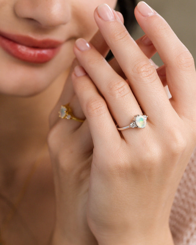 Opalring aus Sterlingsilber