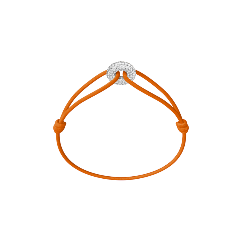 Mini Silver Soho Pavé Cord Bracelet