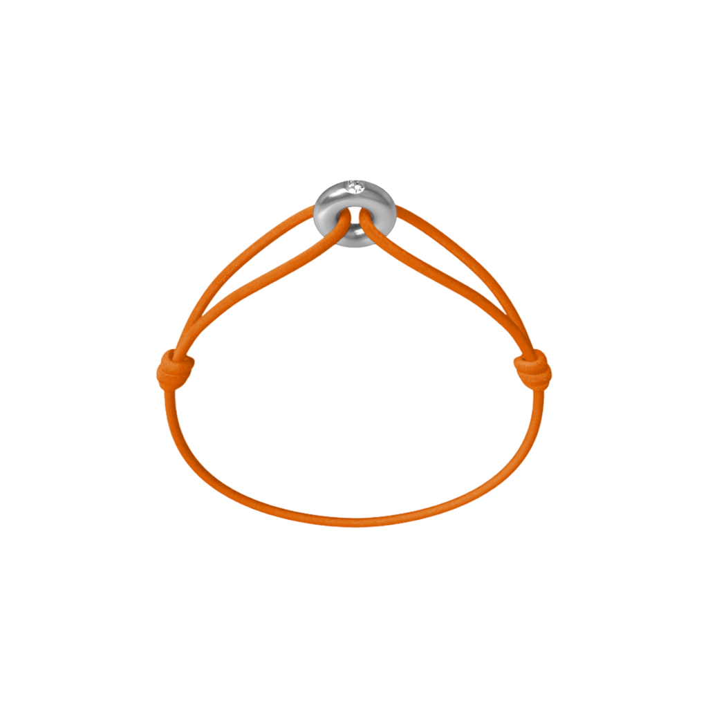 Mini Silver Soho Diamond Cord Bracelet