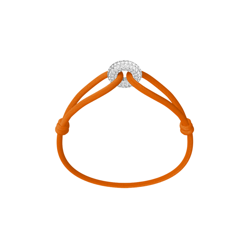 Silver Soho Pavé Cord Bracelet