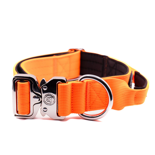 Collar táctico BTactical™ de nailon de 4 cm | Naranja cítrico