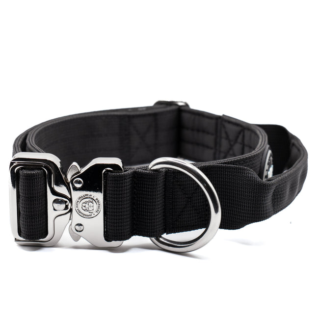 Collar Táctico Nylon BTactical™ de 4 cm | Negro Medianoche