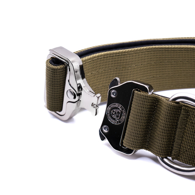 Collar Táctico BTactical™ de Nailon de 4 cm | Verde Caqui