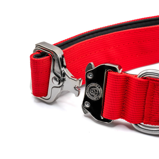 Collar táctico BTactical™ de nailon de 4 cm | Rojo cítrico