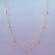 Reiskorn-Kette Gelbgold-Charm-Halskette