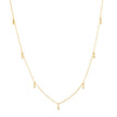 Reiskorn-Kette Gelbgold-Charm-Halskette