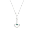 Blauer Chalcedon Boot Sterlingsilber Halskette